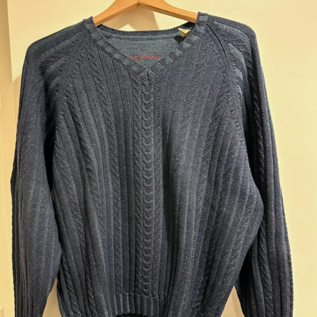 Gorgeous Tommy Bahama V-Neck Extra Fine Merino Wool Long Sleeve Sweater